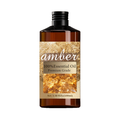 Amber Essential Oil 100% Pure Highly Refined 3.38oz - Hydrating Long-Lasting Warm Fragrance Body Oil for Skin Hair Nail Bath Massage Aromatherapy Unisex Wellness Gift