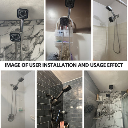 Dual Handheld Shower Kit with 4-Inch Spray Head, Long Hose, 3-Way Diverter and Silver or Black Finish