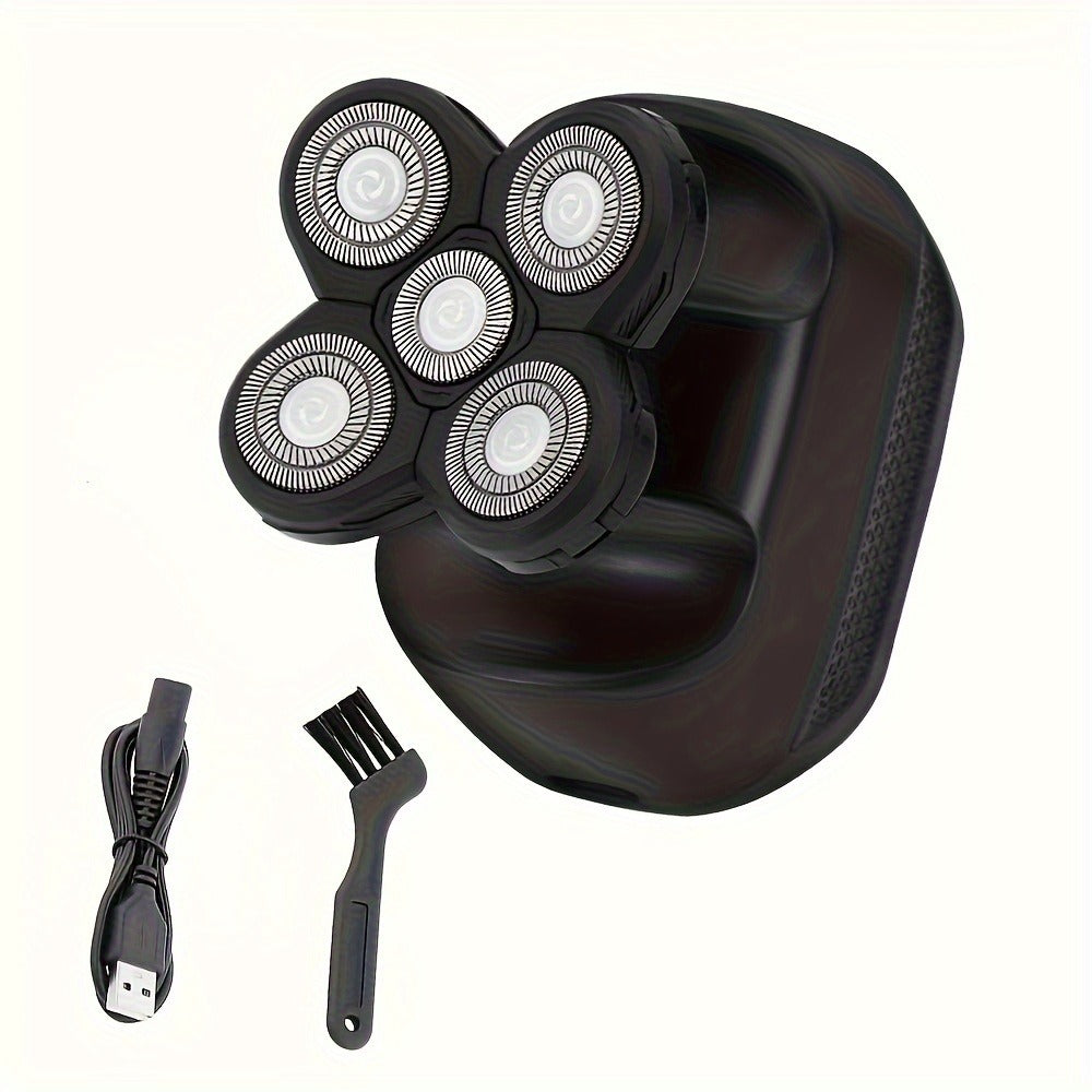 Electric Shaver Three-Blade Floating Head with Wet/Dry Use, LED Battery Display and Approximate 1-Hour Charge