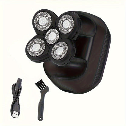 Electric Shaver Three-Blade Floating Head with Wet/Dry Use, LED Battery Display and Approximate 1-Hour Charge