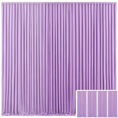 Backdrop Curtains 4 Pack 59x118 Inch – Wrinkle-Resistant Non-Transparent Party Decoration Fabric with Pole Pocket, Machine Washable & Reusable for Wedding, Birthday, Christening, Graduation & Holiday Events