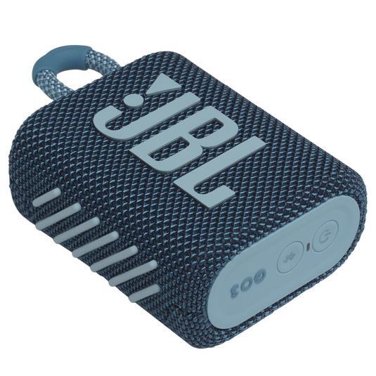 JBL Go 3 IP67 Waterproof Portable Bluetooth Speaker, Big Audio & Punchy Bass, 5-Hour Playtime, USB-C Fast Charge, Rugged Fabric Design with Carry Loop for Outdoor Travel Beach Shower