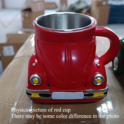 Sports-Car-Shaped Coffee Mug with Silver-Tone Interior, Door-Style Handle and Six Body Colors