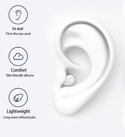 Invisible Sleep Earbuds Bluetooth 5.4 Mini Ultra Compact True Wireless – Noise Cancelling Hi-Fi All Day Wear Touch Control USB-C for Running Sleeping Compatible with All Phones