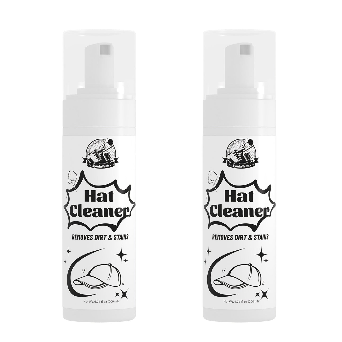 Foaming Hat Cleaning Spray in 200 ml Bottles, Available in One, Two, Three or Five Packs for Routine Hat Care