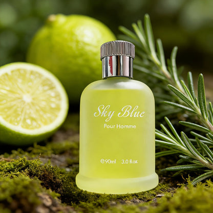 Men's Cologne Eau de Parfum Sky Blue - Bergamot Rosemary & Oak Moss Fresh Masculine Fragrance, No Propylene Glycol