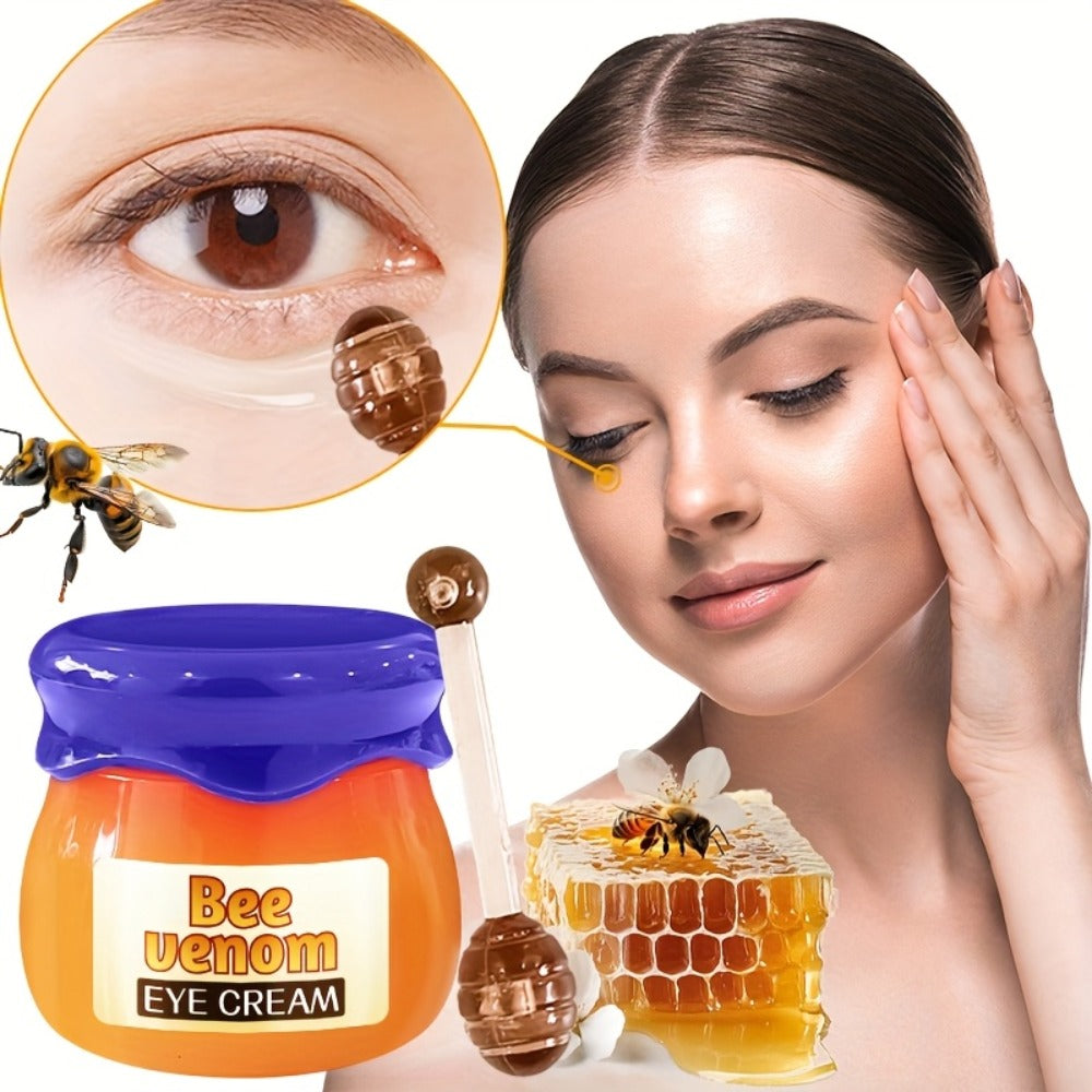 ROZINO Bee Venom and Honey Eye Cream Five-Pack in Small Cosmetic Jars with Coordinated Blue Lids