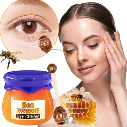 ROZINO Bee Venom and Honey Eye Cream Five-Pack in Small Cosmetic Jars with Coordinated Blue Lids