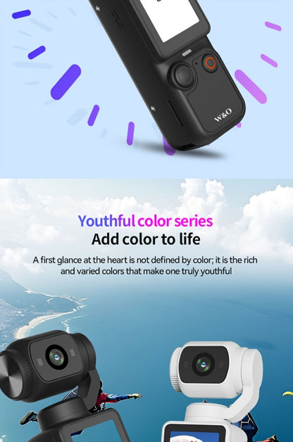 4K UHD Vlogging Action Camera 180° Rotating Lens Anti-Shake 1.9" Screen 2000mAh Battery – Lightweight Travel Cam with Image Stabilization for Vlogging, Hiking & Outdoor Sports | Gift for Teens & Adults