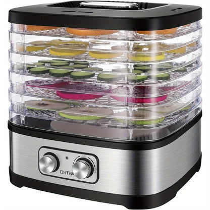 Stackable Food Dehydrator Family with Analog or Digital Controls and Five- or Eight-Tray Model Options