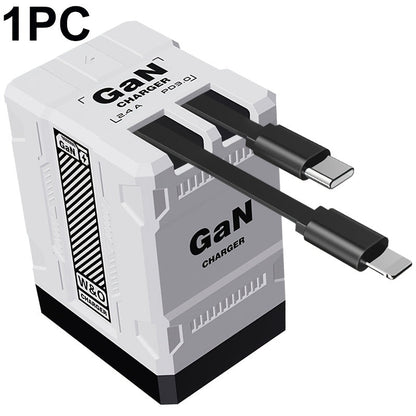 USB-C Wall Charger with Integrated Dual Cables in Single or Two-Piece Packs and Multiple Colors