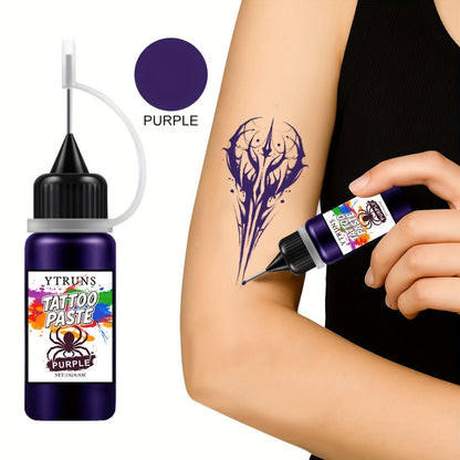 Liquid Body Paint Temporary Tattoo Ink — 7 Vibrant Colors, Fast-Drying Waterproof Formula, Plant-Based Squalane, Skin-Safe for Festivals, Parties, Halloween, Cosplay & Body Art