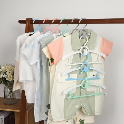 Adjustable Kids Clothes Hangers in 20 or 60-Piece Packs, 11–14 Inch Width Range and Four Nursery Colors