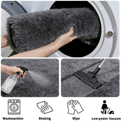 Area Rug Fluffy Tie-Dye Machine-Woven Mat at 1000 g/m² in Eight Colors and Three Indoor Sizes