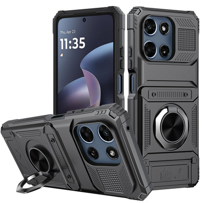 Magnetic Metal Kickstand Moto G 5G 2025 2026 Case Shockproof Drop Protection Slim Protective Phone Cover for Motorola Moto G 5G 2025 Moto G 5G 2026 Moto G Play 2026 6.7 Inch – Hands-Free Stand