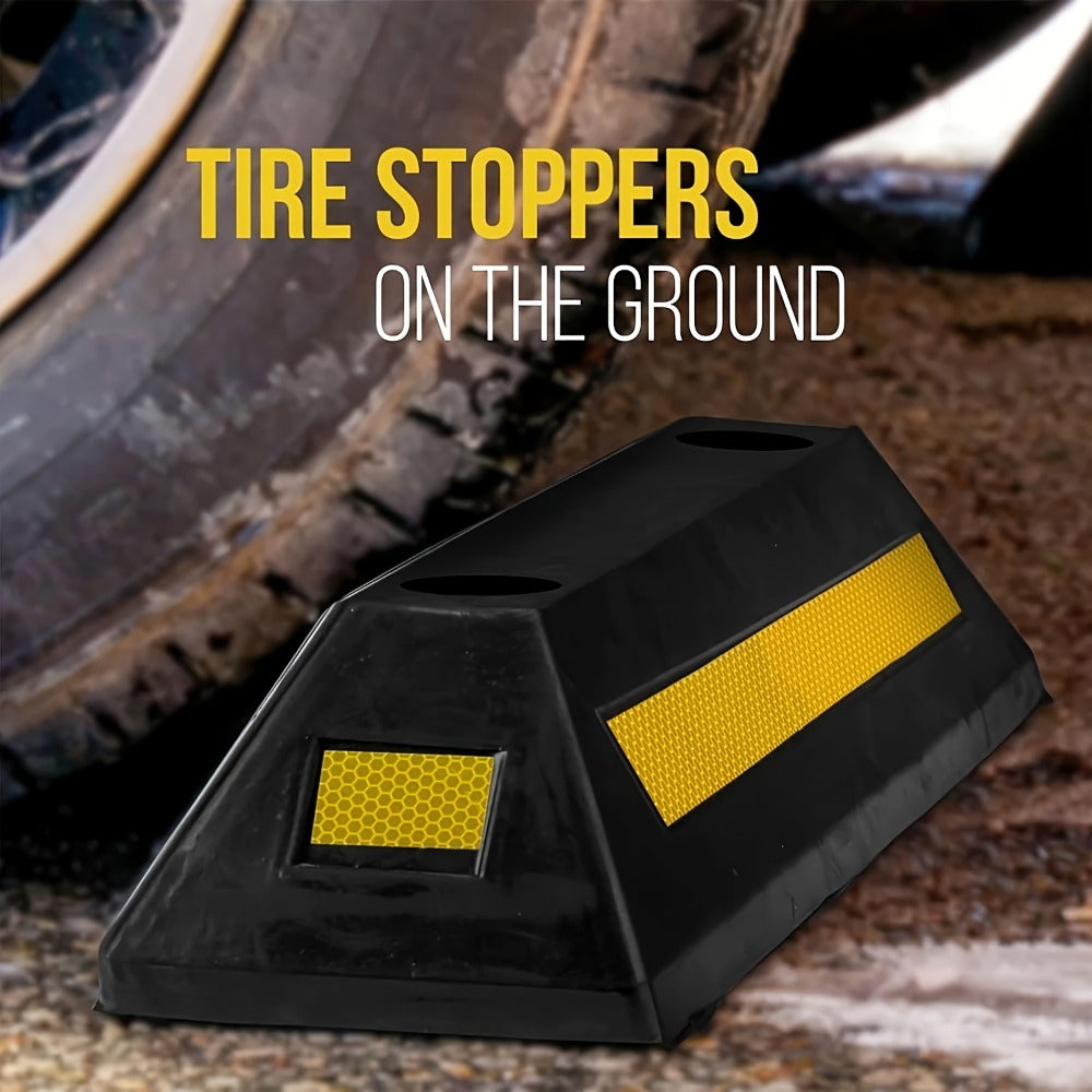 Garage Parking Curb Stop Rubber Wheel Stop 21 Inch Heavy Duty Car Tire Guide Railing for Garage Floor Wall Protector Vehicle Parking Aid 1pc 2pc 4pc Thickened Version Available