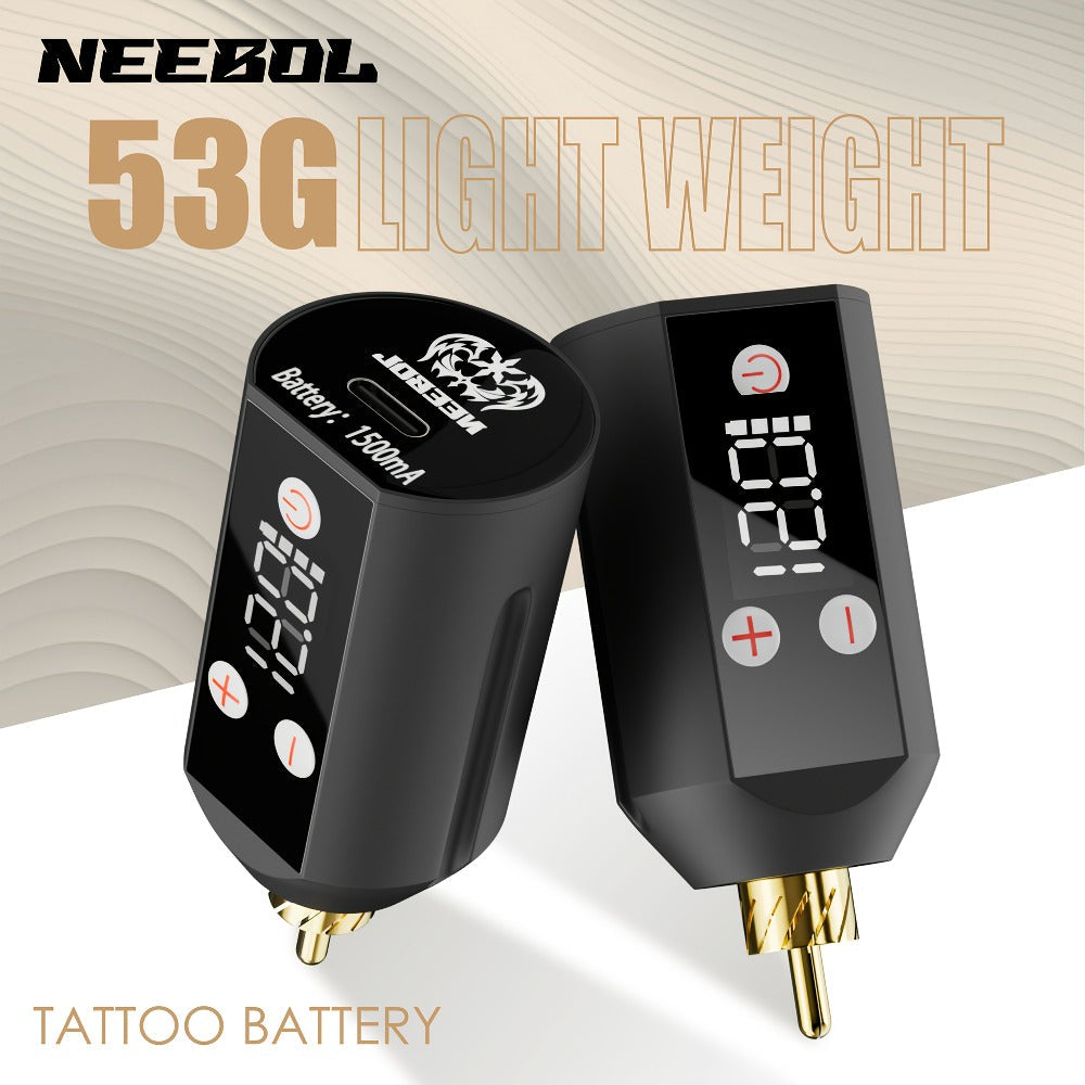 Tattoo Machine Kit Neebol Wireless Pen with Screen Display, 10 Cartridges, 7 Inks and Four Color or Pro Options