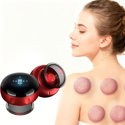 Electric Cupping Massager – Portable USB Rechargeable Gua Sha Scraping & Acupressure Device for Full Body Relief | Traditional Chinese Therapy Tool for Back, Neck & Muscle Relaxation at Home