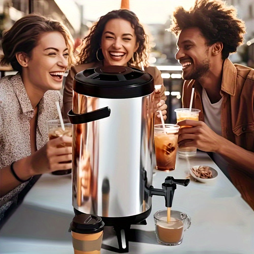 6L or 8L Insulated Beverage Dispenser with Spigot, Twist Lid, Carry Handle and Foldable Stand