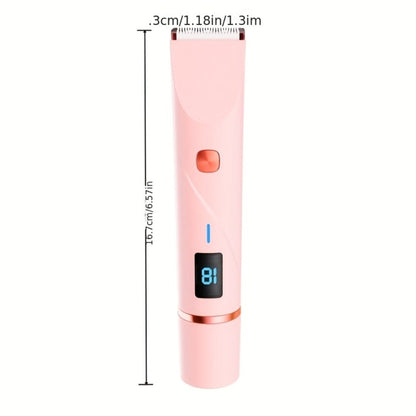 Electric Bikini Trimmer for Women 2-in-1 Dual Head with Digital Display — Wet & Dry Painless Hair Removal for Bikini Line, Legs & Underarms, Rechargeable Cordless Shaver