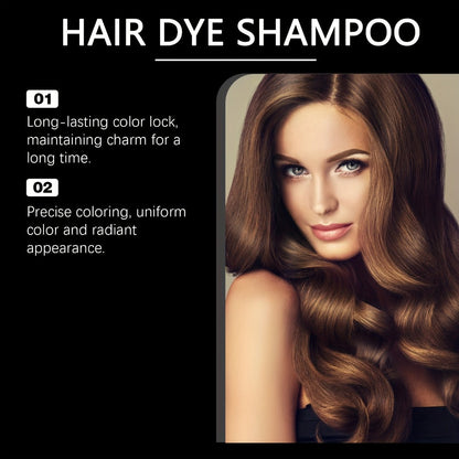 Hair Dye Shampoo, EELHOE Red Two-Pack with Two 200ml Pump Bottles for At-Home Color Application