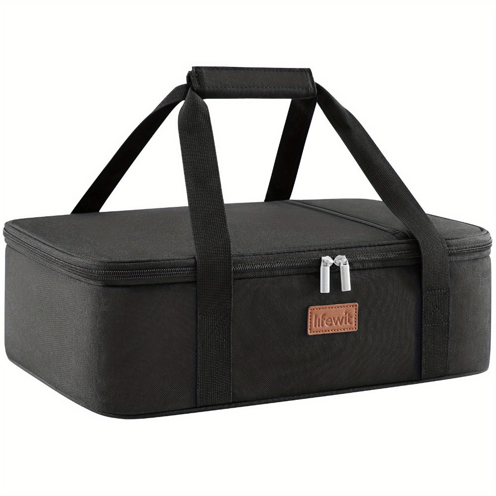 Insulated Casserole Carrier, 15.7-Inch Baking Dish Bag in Single or Double-Deck Configurations