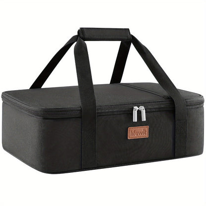 Insulated Casserole Carrier, 15.7-Inch Baking Dish Bag in Single or Double-Deck Configurations