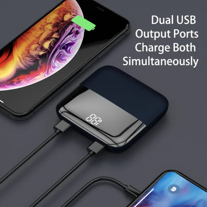 Power Bank 10000mAh Mini with USB-C 5V/2A, Dual USB Outputs and Four Colors for Pocket Travel