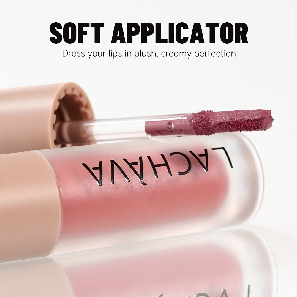 Velvet Matte Liquid Lip Color in Five Coordinated Nude-Tone Shades with 7.4cm Square Tube and Wand
