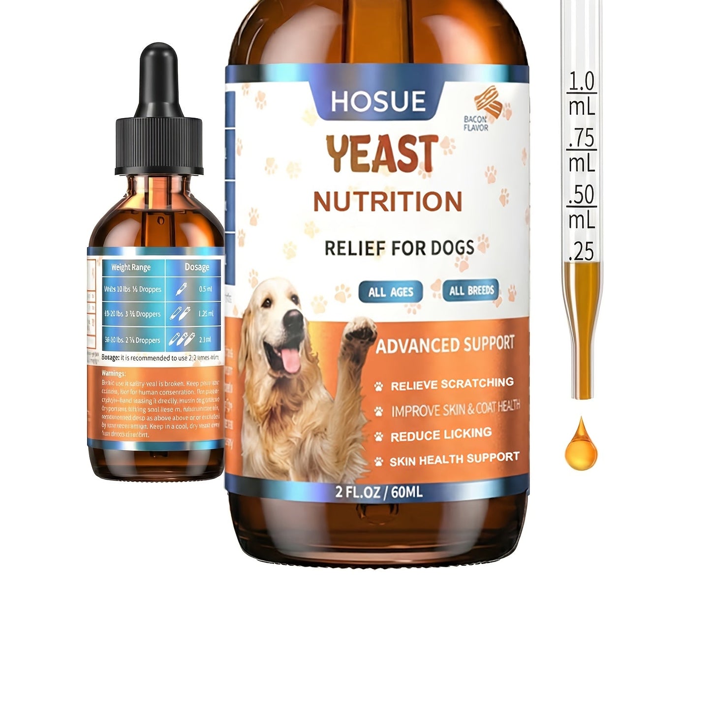 Dog Ear Drops & Skin Treatment Solution 60ml – Ear Cleaner for Dogs, Soothes Irritation, Prevents Infection, Safe for Puppies & Adult Dogs