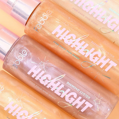 Body Glitter Spray Shimmer extended-wear Lightweight Non Greasy Luminous Radiant Glow for Body Face Hair Women Festival Party Everyday