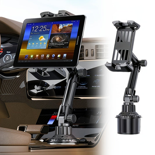 Car Phone Holder Cup Mount - Adjustable 4-13 Inch Device Stand, Universal Vehicle Cup Holder Phone Mount, Stable Grip for Safe Driving, TP08 Water Cup Style Bracket