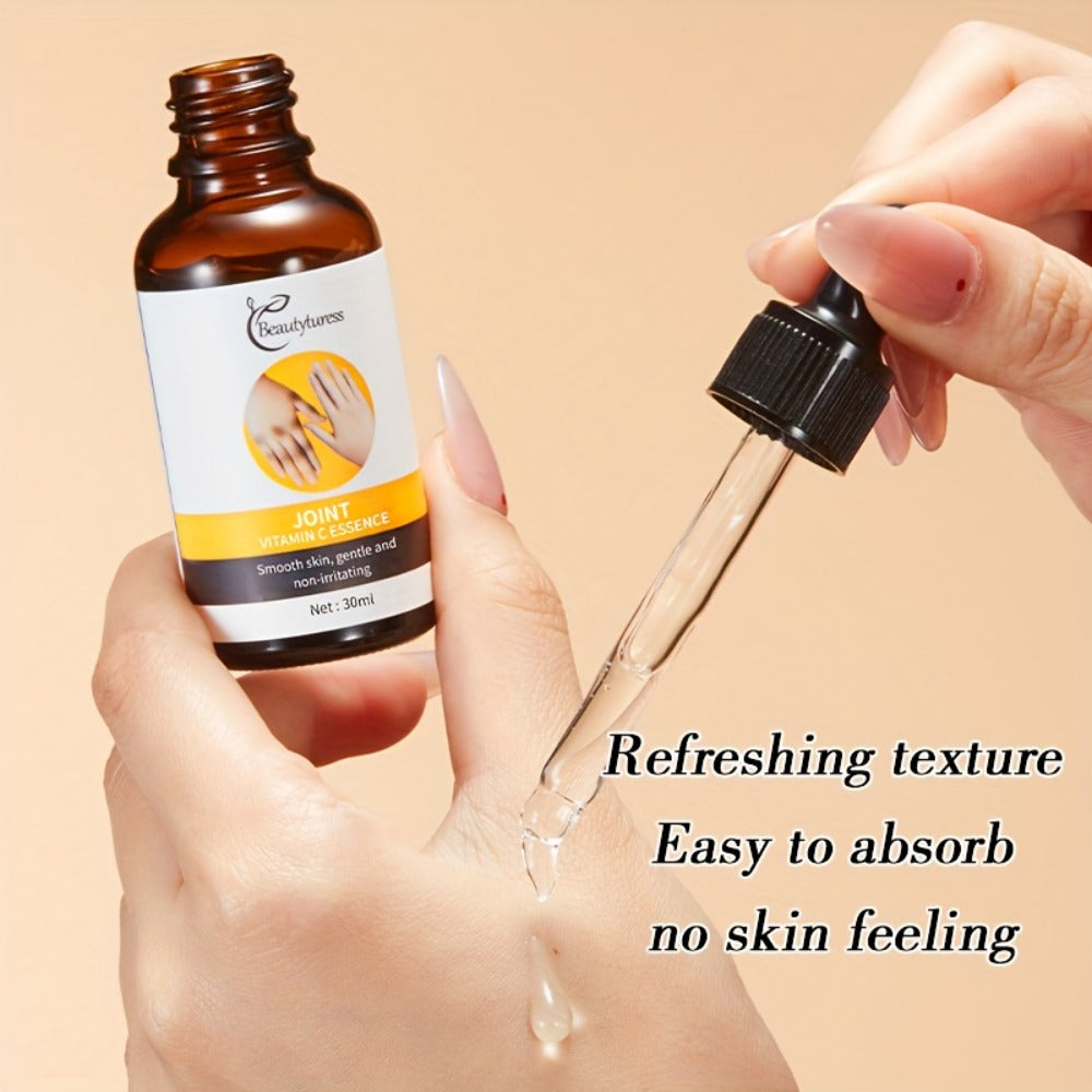 Face Serum Vitamin C Two-Bottle Set with Light Beige Liquid Texture and Amber Dropper Packaging