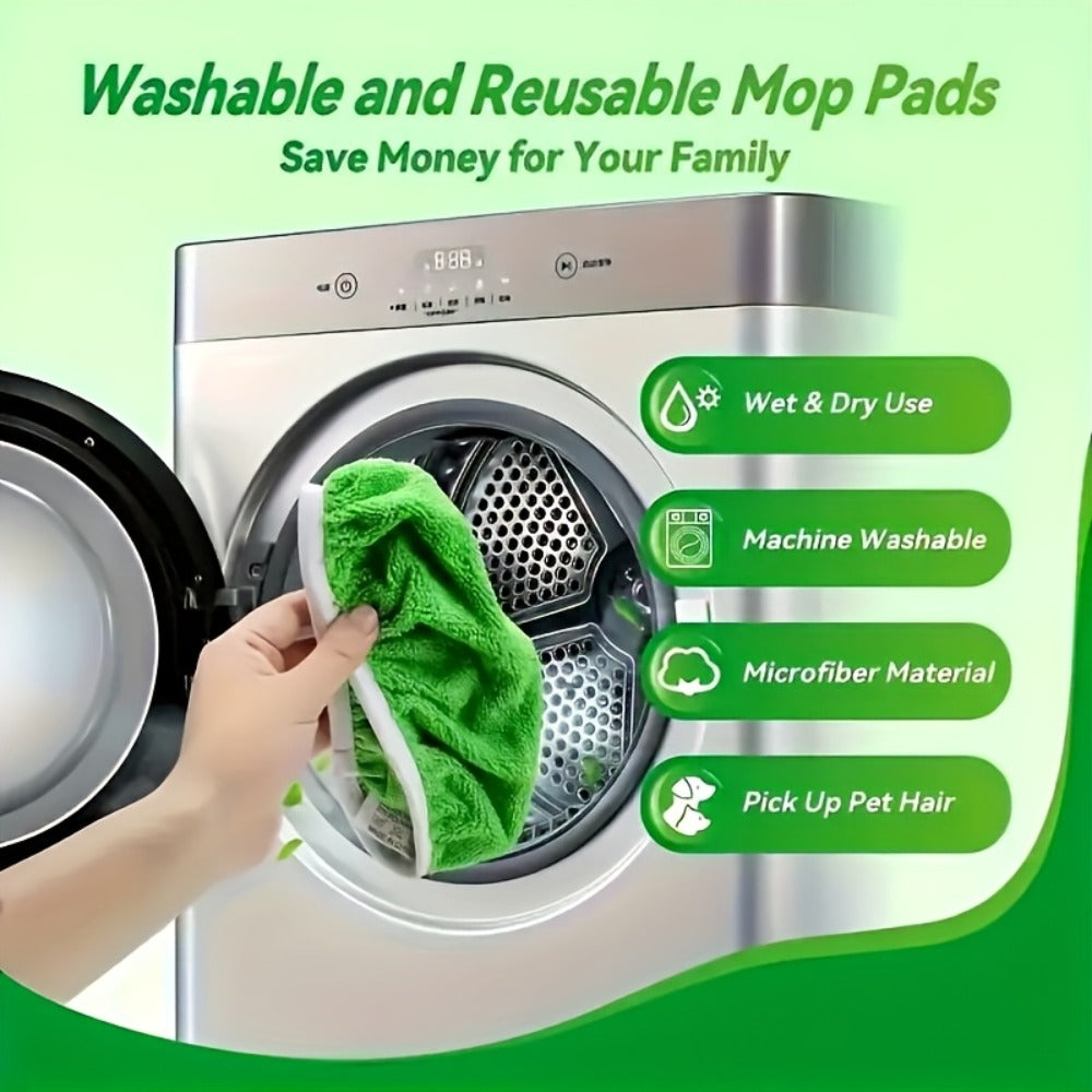 Washable Flat Mop Pads 15 Pack, Reusable Microfiber Replacement Pads for Flat Floor Mops, Wet & Dry Cleaning, Highly Absorbent Dirt & Water Trapping, Easy to Maintain – Mop Not Included
