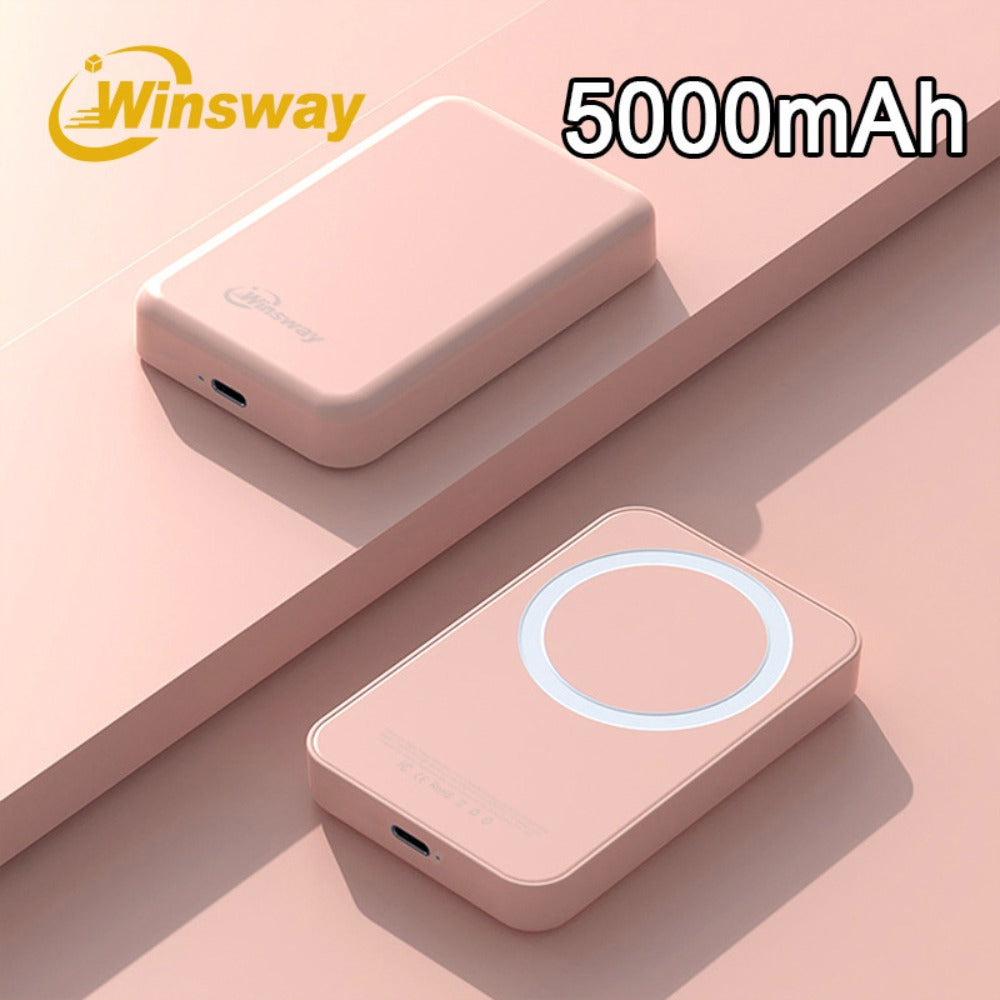 Magnetic Power Bank 5000mAh Mini Wireless Charging PD & QC 3.0 Fast Charge Colorful Portable Charger for iPhone 17 16 15 14 13 MagSafe Compatible