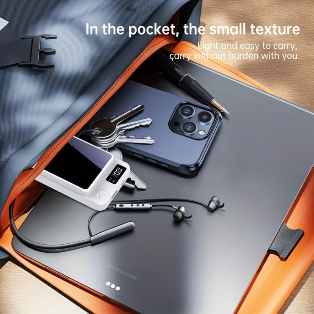 Power Bank Magnetic 10000mAh or 15000mAh with 15W Wireless, 22.5W Wired, USB-C and LED Display