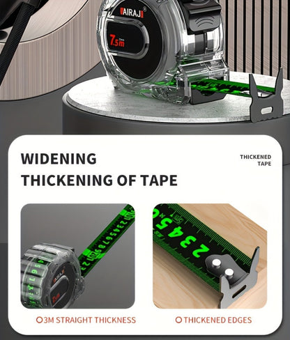 Fluorescent Metric Tape Measure with Wide Blade in 5, 7 or 10-Meter Length and 19 or 25 mm Width
