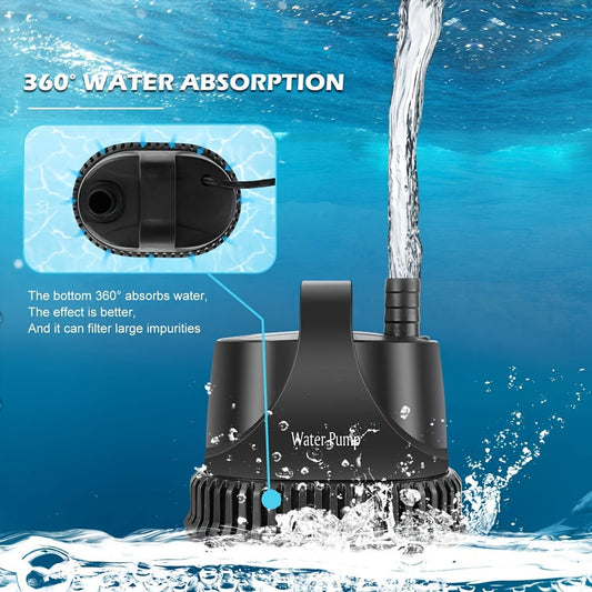 Submersible Water Pump 800GPH 40W, Fountain & Pond Pump w/ 7ft Cord