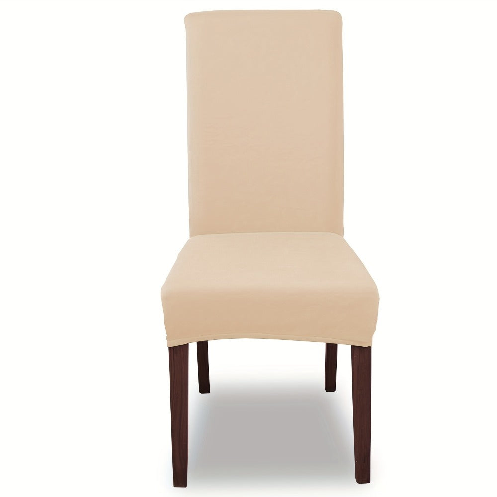 Chair Cover Set of 4 or 6 Stretch Milk-Fiber Dining Slipcovers in Eight Available Color Choices