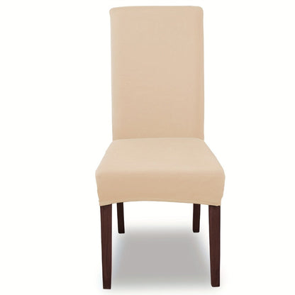 Chair Cover Set of 4 or 6 Stretch Milk-Fiber Dining Slipcovers in Eight Available Color Choices