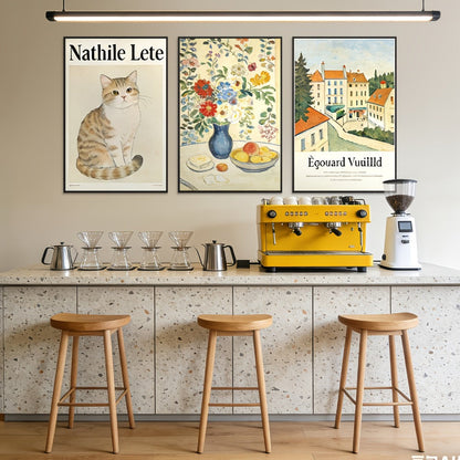 Three-Pack 24 x 36-Inch Slide-In Poster Frames in Black or Natural with Two Wall Orientations