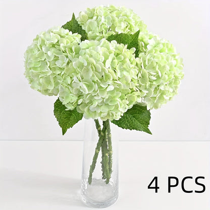 Real Touch Hydrangea Artificial Flowers 4/8pcs 21 Inch Full Latex Faux Hydrangea Stems for Wedding Table Centerpiece, Party Floral Arrangements, Home Vase Decor