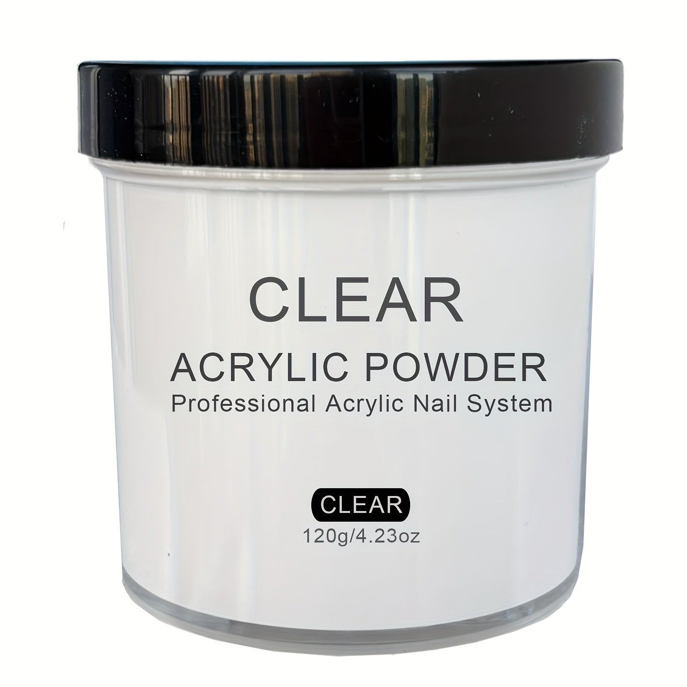 Clear Pink White Acrylic Nail Powder 4oz No Lamp Needed – Polymer Formula for Nail Extensions Sculpting 3D Nail Art Overlays Beginner & Professional System
