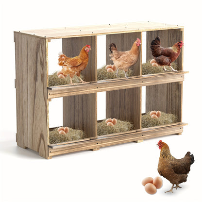 Chicken Nesting Box Wall Mount 4 Compartment Easy Egg Collection