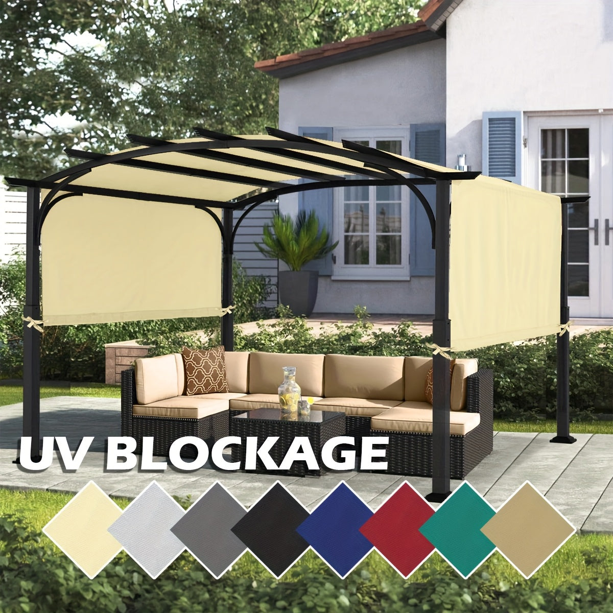 Pergola Canopy UV Resistant | Outdoor Patio Shade Waterproof Replacement