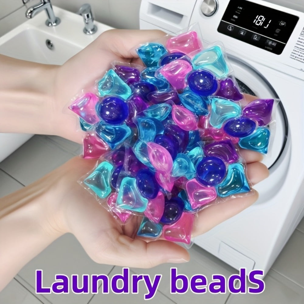 Multicolor Laundry Detergent Gel Pods with Portioned Bead Design in 7.05 oz or 21.16 oz Packages