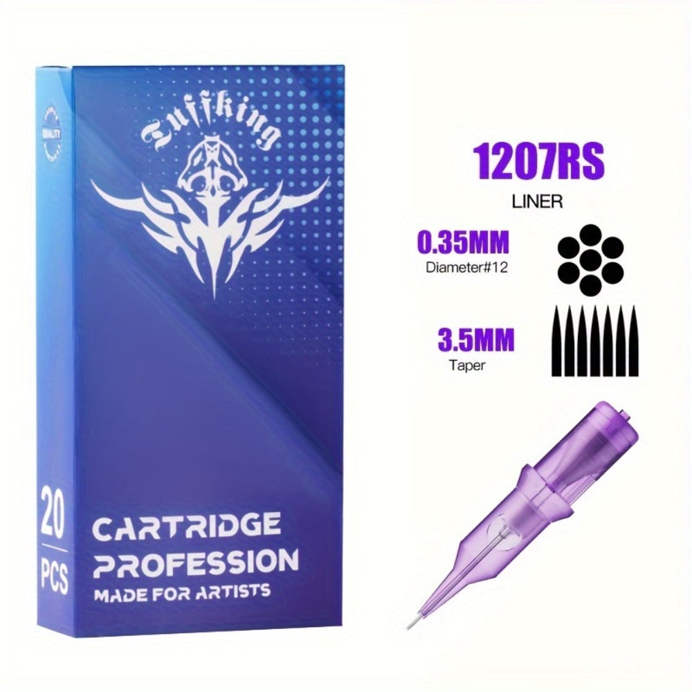 Disposable Tattoo Needles Mixed Size Sterilized RL RS M1 0.35mm – Safety Tattoo Needle Set for Tattoo Artists and Beginners, Body Art Supplies 30 40 100 Piece Bulk Pack