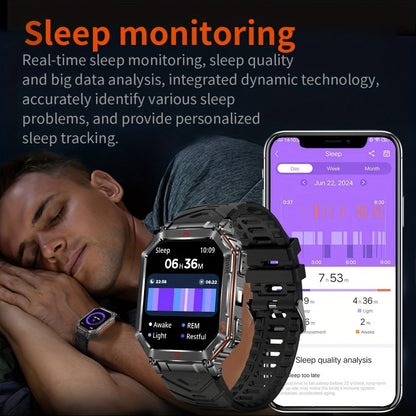 GPS Outdoor Smartwatch All-Metal Body, IPX8 Waterproof, Built-in GPS, Altimeter Barometer & Compass, LED Flashlight, Bluetooth Calling & Message Alerts, Silicone or Steel Strap – Rugged Adventure Watch for Men