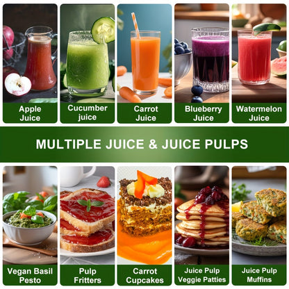 500W Centrifugal Juicer Extractor with 3-Inch Feed Chute, Two Speeds, Pulp Bin and Juice Jug
