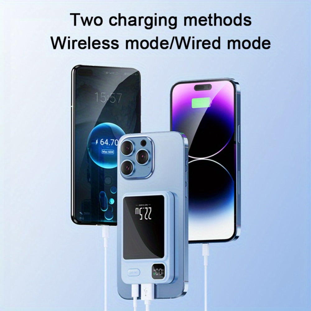 Magnetic Wireless Power Bank 38880mAh 22.5W Fast Charging with Digital Display for iPhone 17 16 15 14 13 12 Pro Max Plus Android – Portable MagSafe-Compatible Outdoor Battery Pack TSA Approved